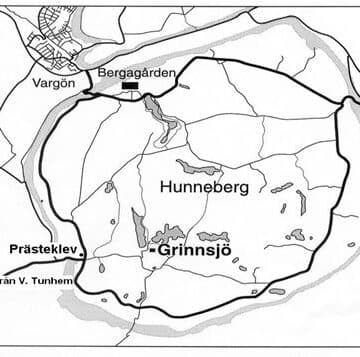 Karta Prästeklev Grinnsjö Hunneberg